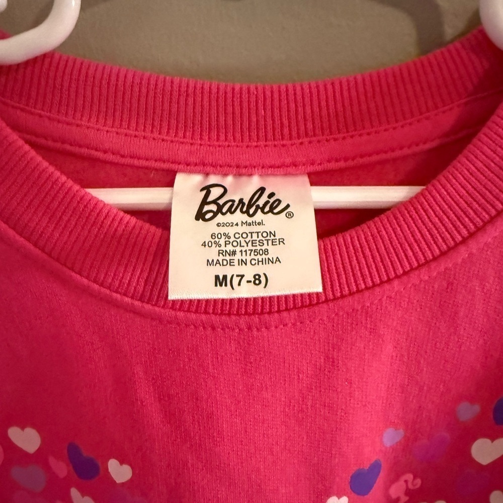 NWT Barbie Pink and Purple Crew Neck Sweatshirt - Picture 5 of 7